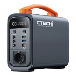 CTECHi Portable 200W Lithium Ion LiFePo4 Battery Energy Backup Outdoor Electric Portable Power Supply Solar Generator Station