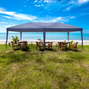 Blue 10 x 20 ft Waterproof Folding Tent with Carry Bag for Home & Outdoor Camping Canopy Gazebo Pergola