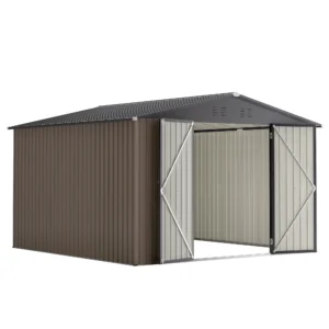 10x10 Ft Metal Storage Shed for Outdoor, Garden, Backyard, Patio, Outside Use