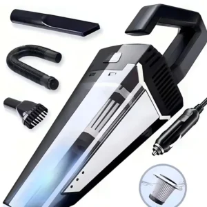 Portable Car Cordless Vacuum Cleaner Mini High Suction Blowing Integrated Silver with Free Logo Light Wireless Cleaning